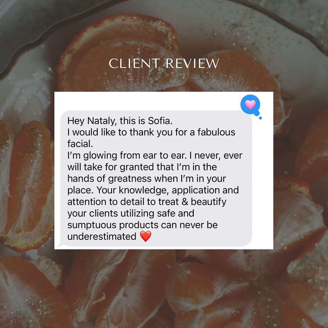 nn Client review of a fabulous facial.