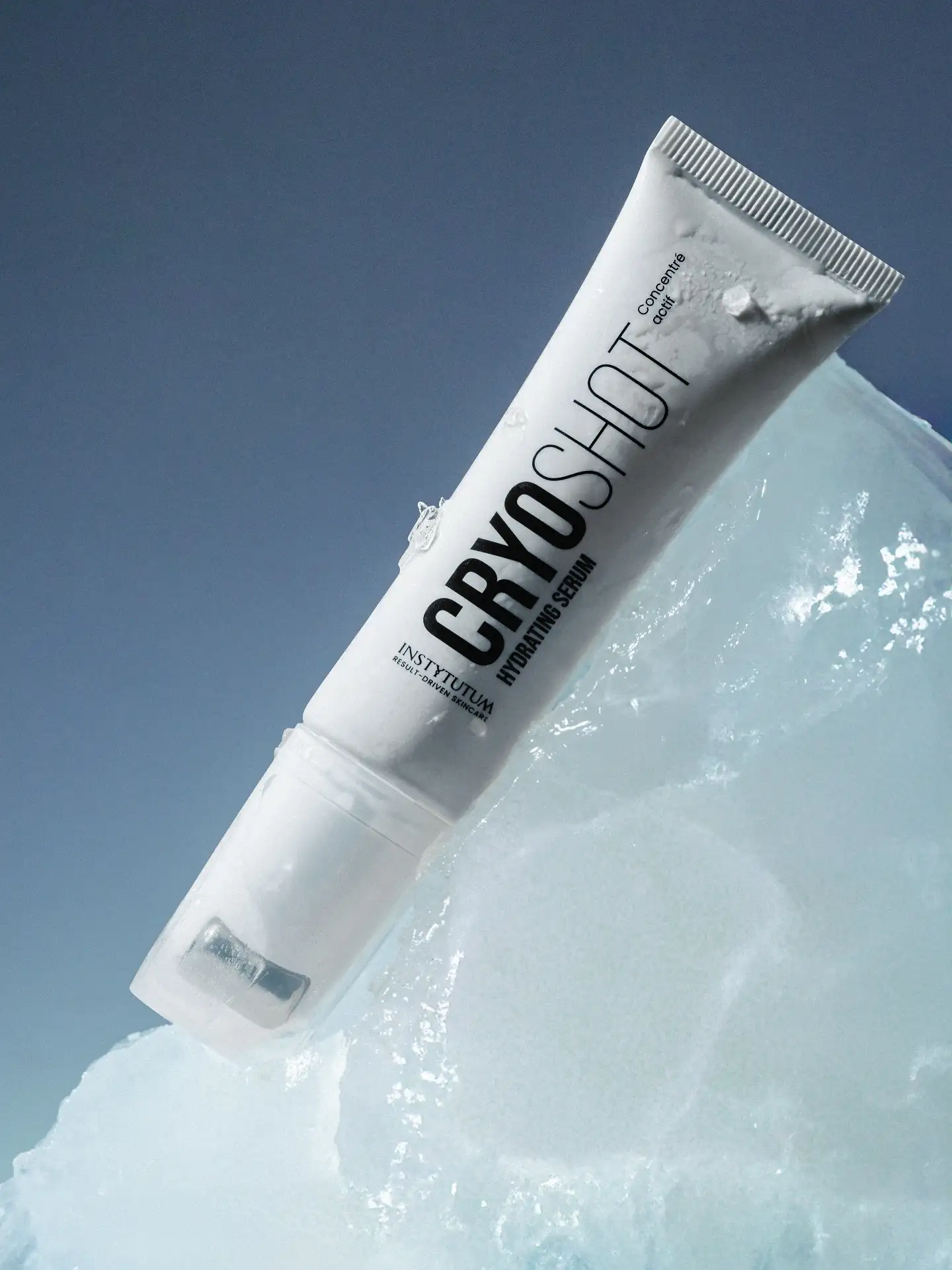 CRYO SHOT HYDRATING SERUM with INSTYTUTUM text.
